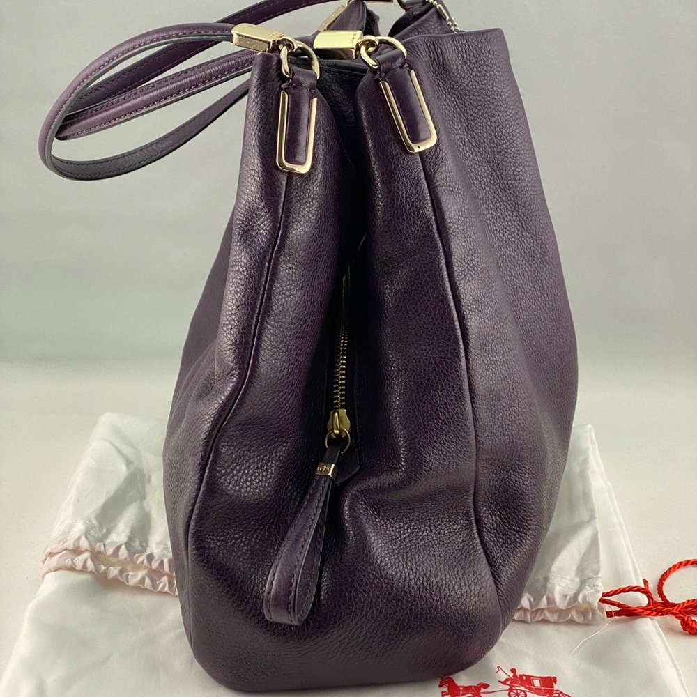 💜 Purple Leather Dalton Coach Purse 💼
